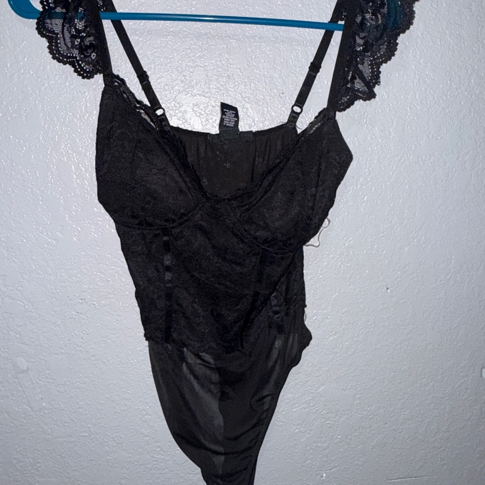 Elegant Black Lace Bodysuit